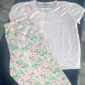 Cozee corner ladies floral pink pajamas